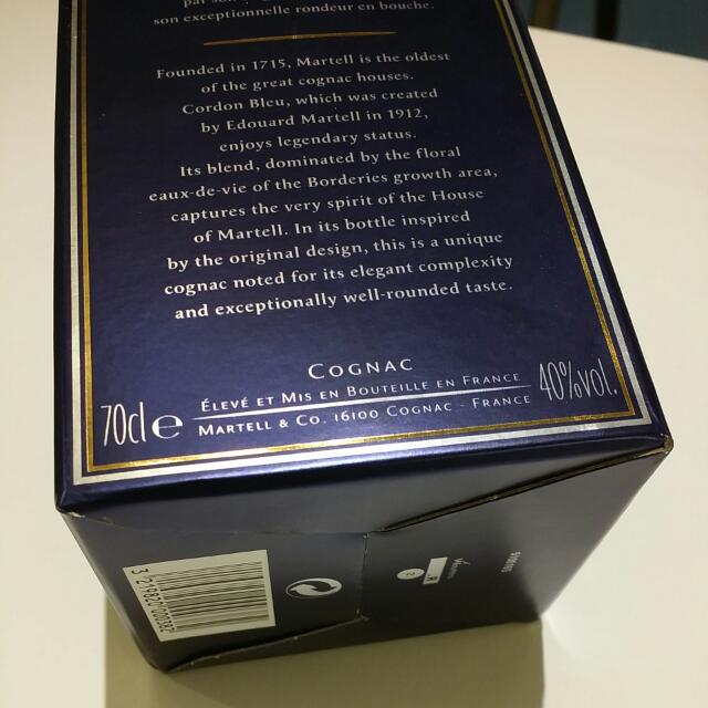 martell cordon bleu 70cl bnib. non dfs.
