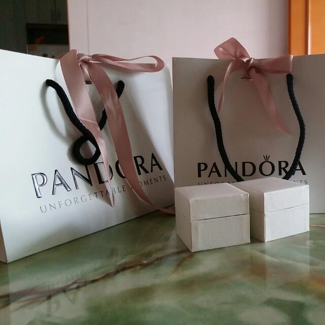 pandora paper bag and charm gift box