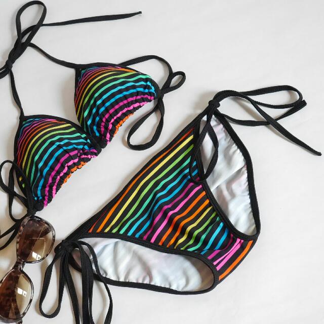 BN Rainbow Bikini Women S Fashion Swimwear Bikinis Swimsuits On Carousell