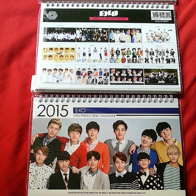 exo 2015/16 photo desk calendar