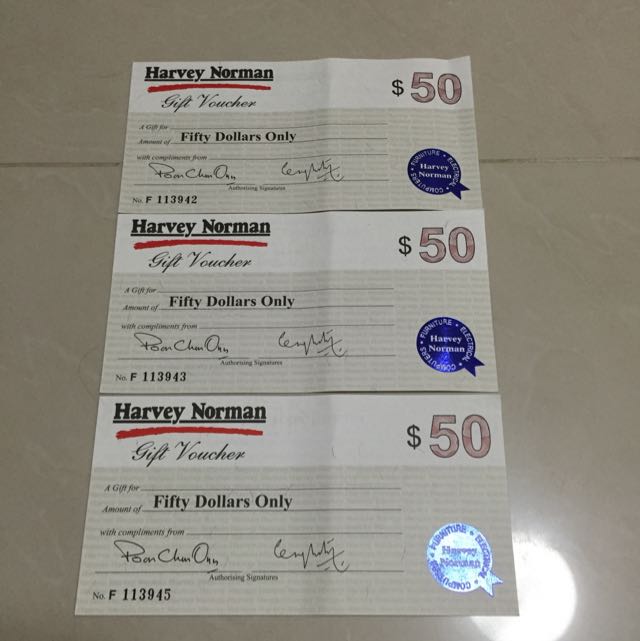 $150 harvey norman voucher to sell