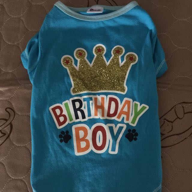 brand new pet happy birthday boy t-shirt