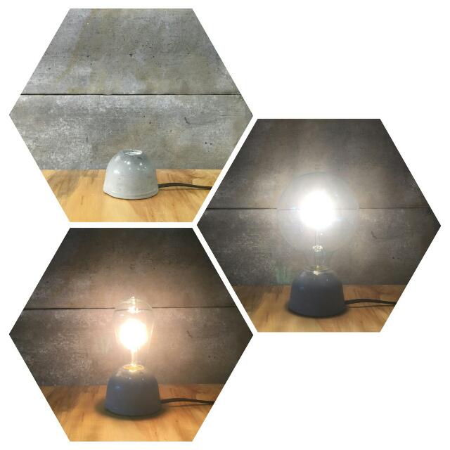 concrete dome shaped lamp