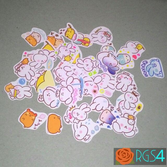 cute bunny stickers 可爱小兔贴纸