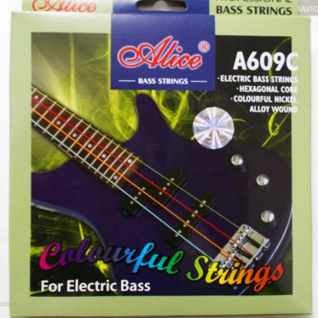 color coated bass and classical guitar strings