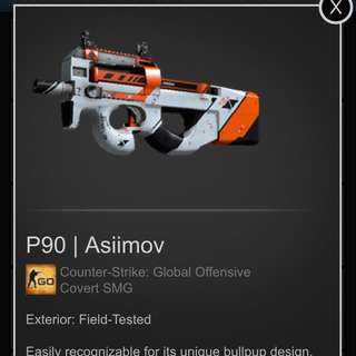 cs go skin : p90 asiimov