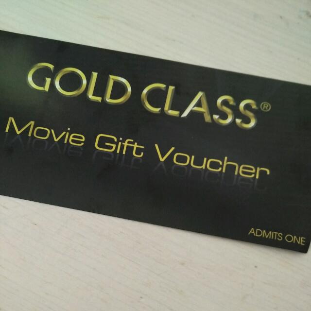 gv gold class movie gift voucher (admits one)