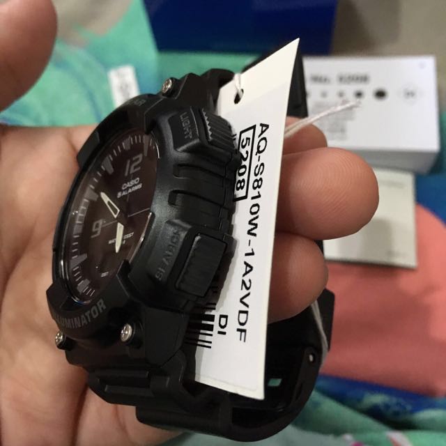 (po) aq-s810 tough solar casio watch black