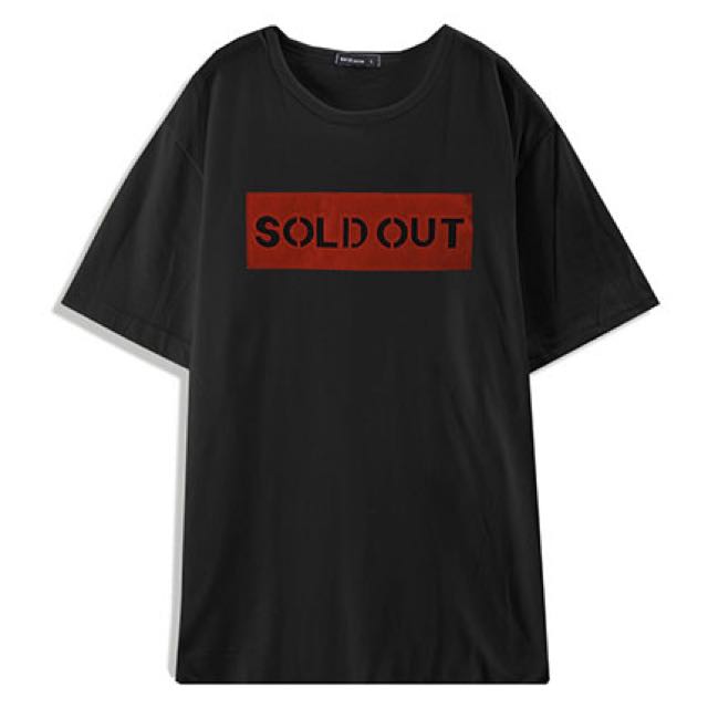 soldout挖空字母贴布圆领棉质短t