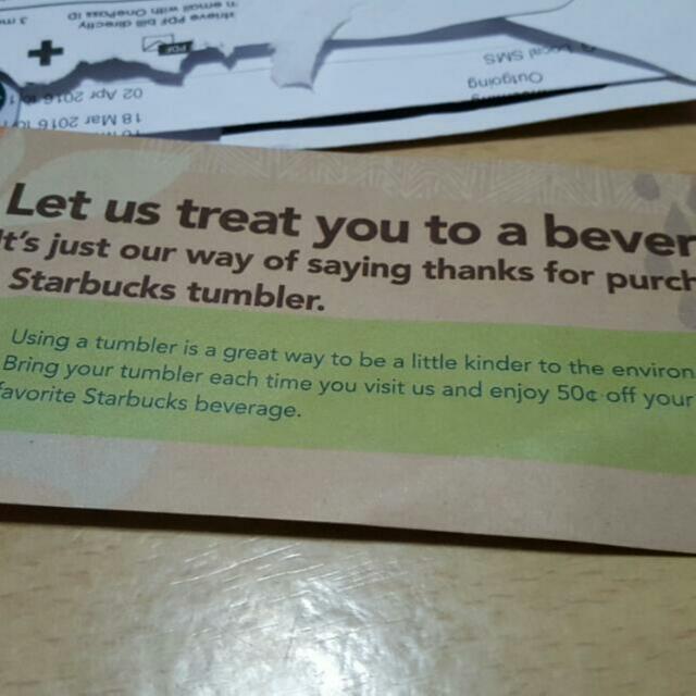 starbucks drink voucher