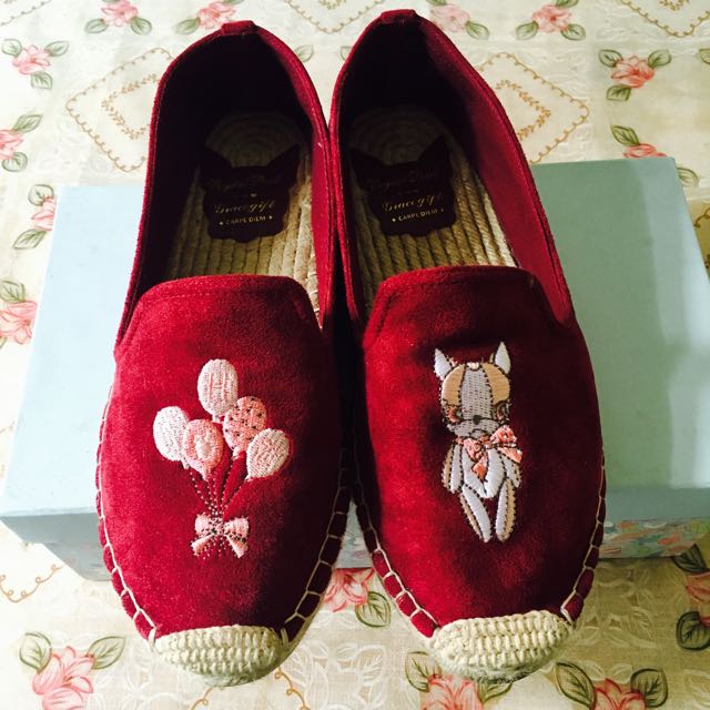 grace gift电绣麻编鞋(含运)