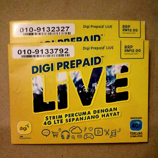 newdigi prepaid live 4g lte simpack (unregistered)