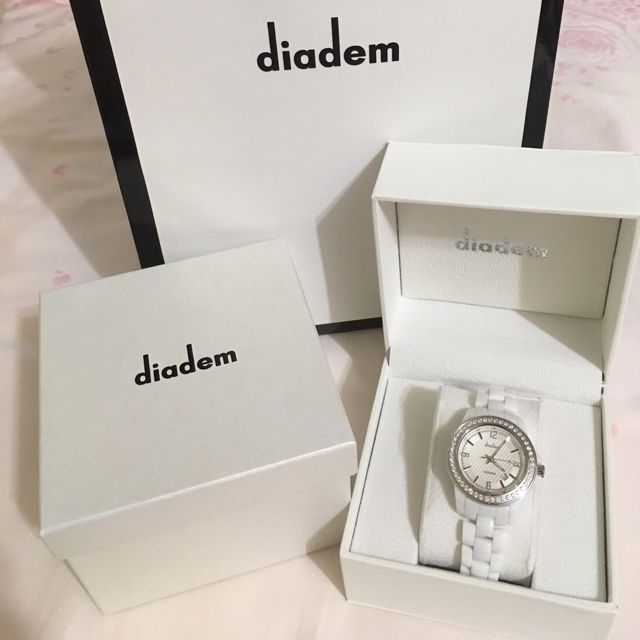 全新 正品diadem黛亚登 陶瓷菱格 石英表