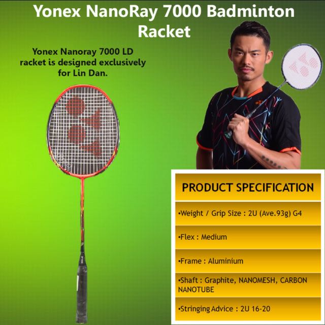 yonex nanoray 7000/ yonex arcsaber 7