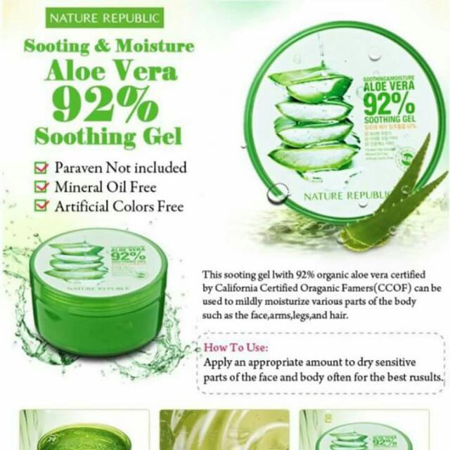 aloe vera gel 92%