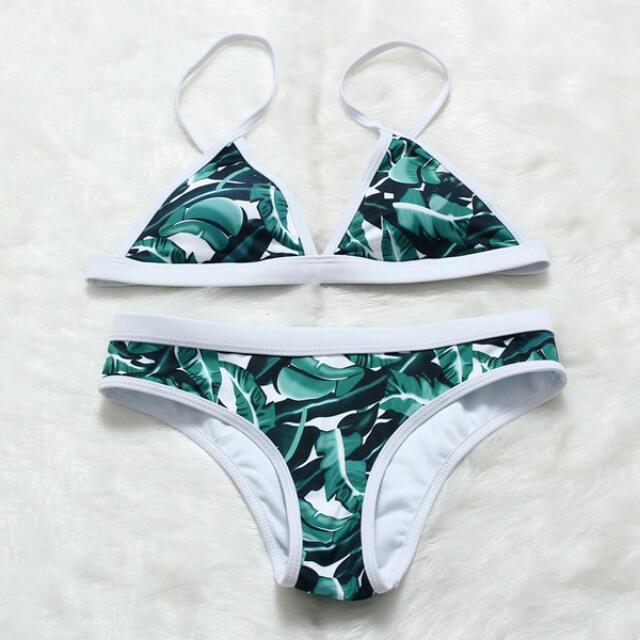 Pending Tropical Print Triangle Bikini Women S Fashion Swimwear