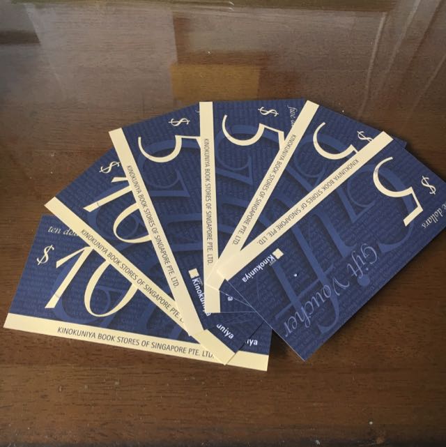 $40 kinokuniya vouchers, entertainment, gift  &