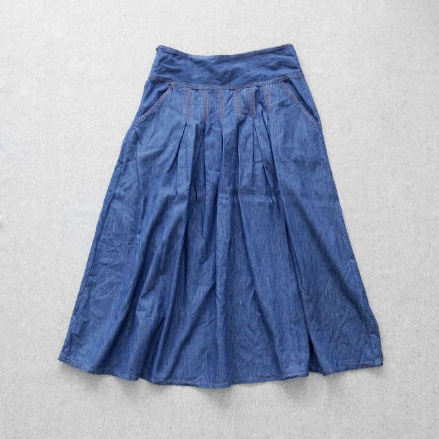 long denim skirt