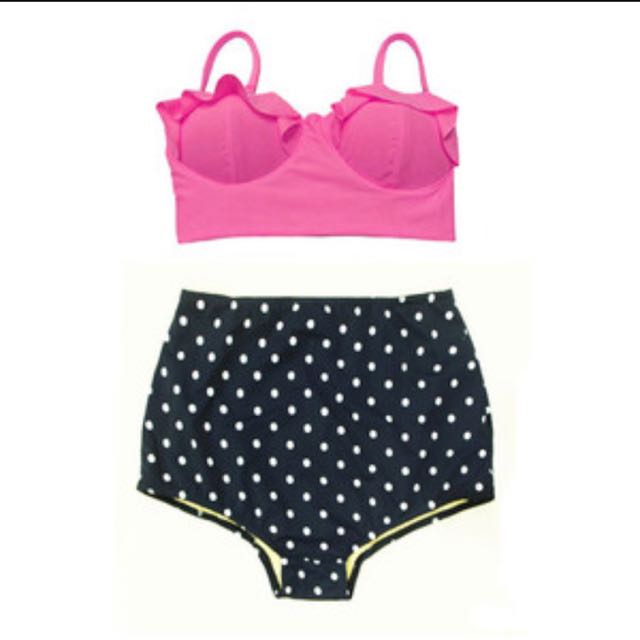 High Waisted Polka Dot Bikini Women S Fashion Swimwear Bikinis