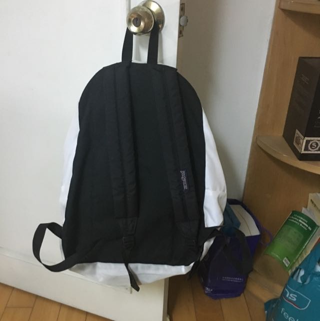 jansport 后背包 白色 斑马