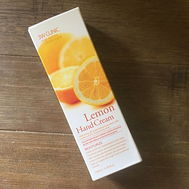 3w clinic lemon hand cream