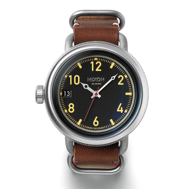 bnib - nixon october leather watch - sold out, brand new in