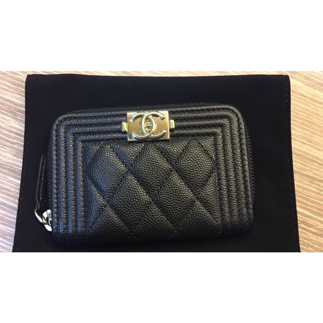 chanel boy coins bag / card holder