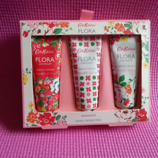 cath kidston flora geranium hand cream set 三支装香薰润手霜礼盒