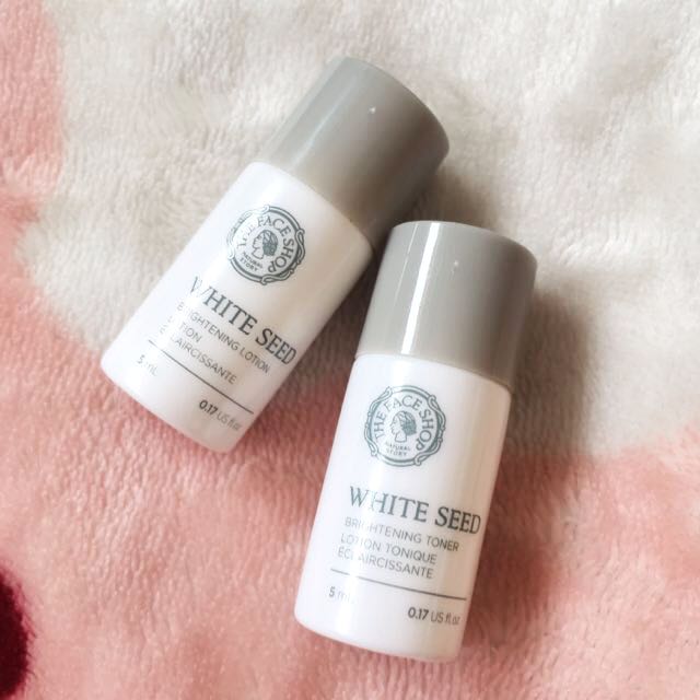 white seed brightening toner & lotion