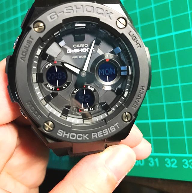 casio gsteel gshock gst-s100g shock resist solar watch g shock g