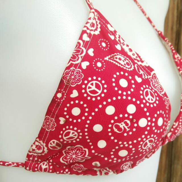 Printed Red Bikini Top Swimwear Swimsuit Women S Fashion Tops Sleeveless On Carousell