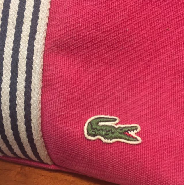 lacoste 深桃红色大托特包