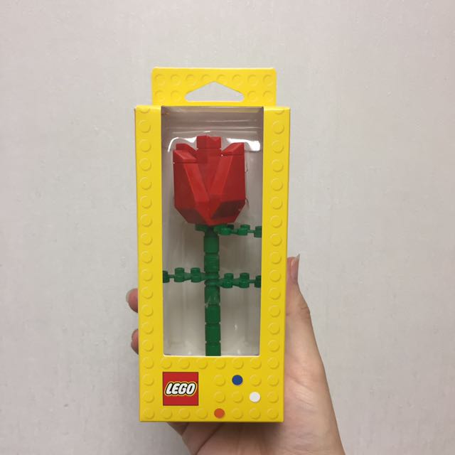 lego rose给情人送枝乐高玫瑰花