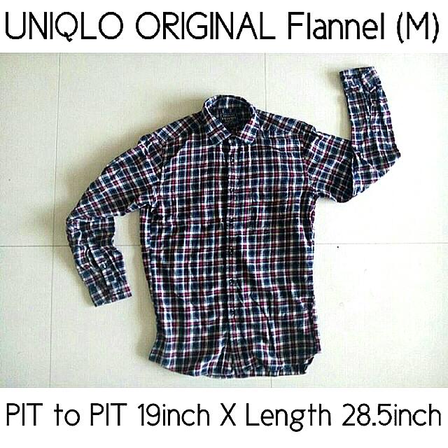 authentic uniqlo flannel button shirt long sleeve