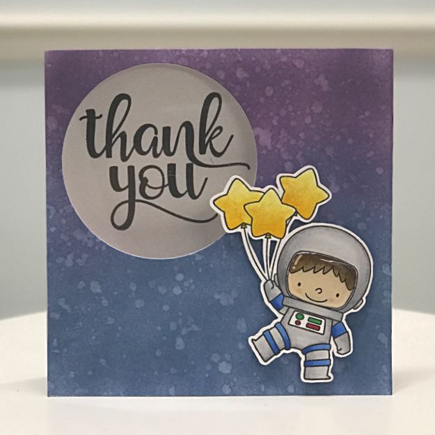 [preorder] handmade greeting card - astro boy space thank you