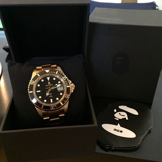 bape 黑金 水鬼 rolex 手表