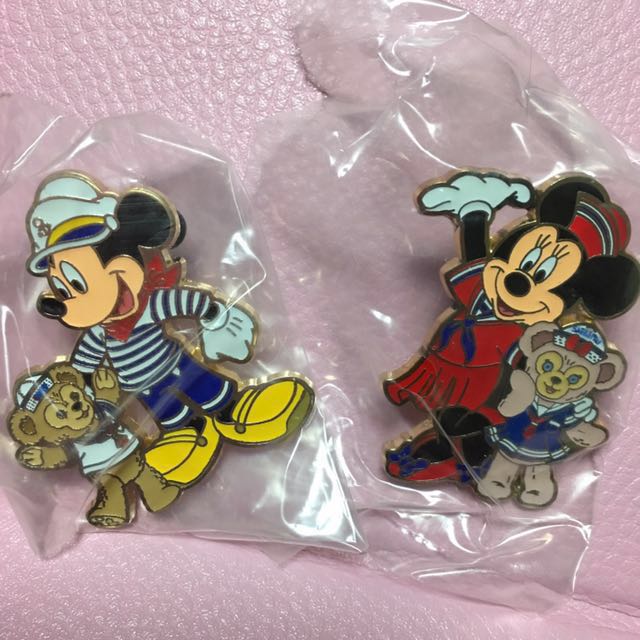 hkdl disney 香港迪士尼罐章徽章 duffy 达菲shelliemay pin set