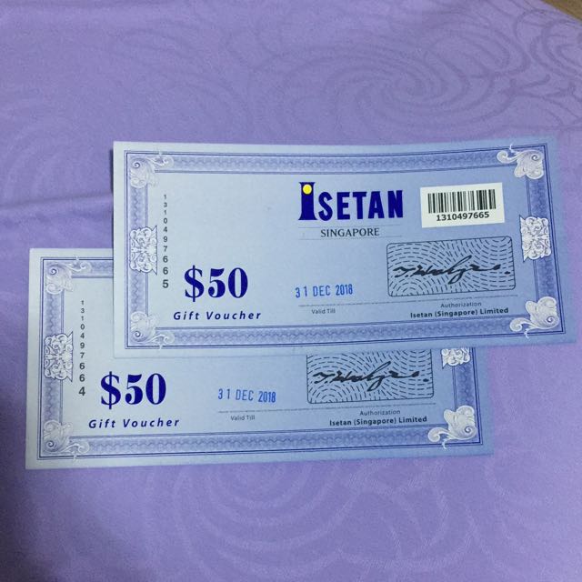 isetan gift voucher ($100 worth)