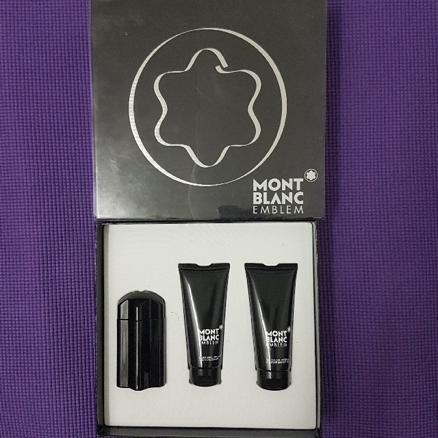 *bnib* mont blanc emblem pour homme gift set