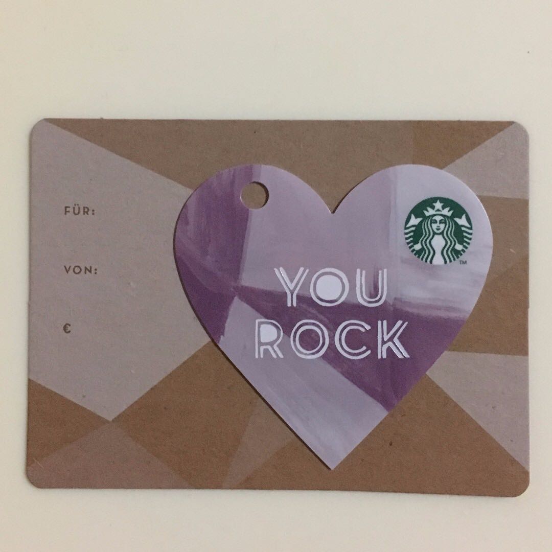 2015 starbucks heart shaped gift card - you rock in germany