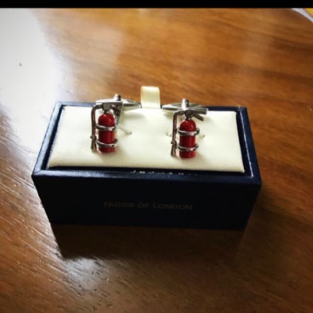 fire extinguisher cufflinks - gifts for him