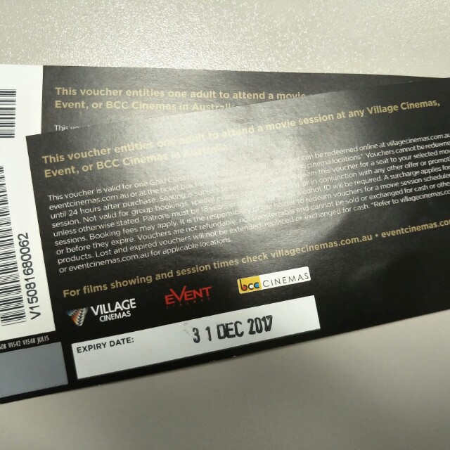 gold class movie tickets