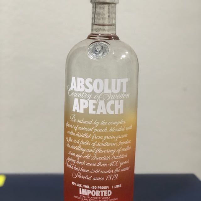 absolute vodka peach - 1 liter