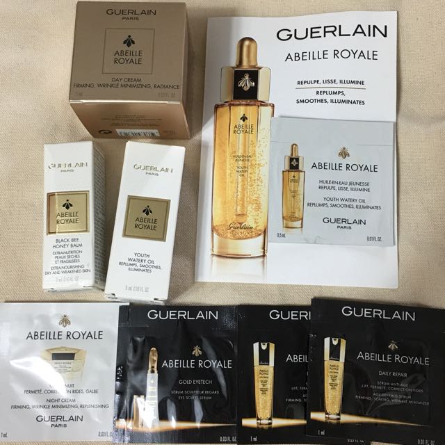 by post~ guerlain abeille royale 殿级蜂皇嫩肌系列 sample 8 件