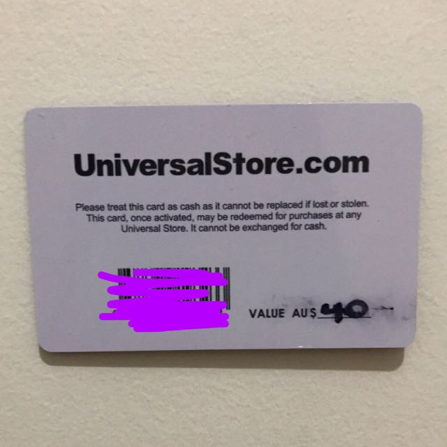 universal store gift card, tickets & vouchers,
