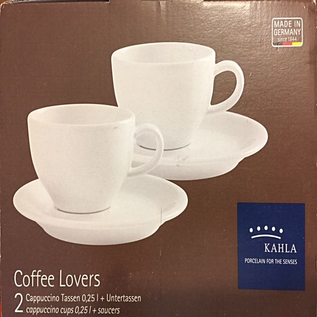 kahla coffee lovers - cappucino cups and saucers