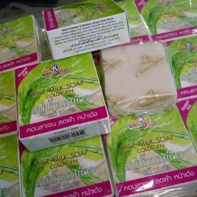 whitening rice milk soap with collagen