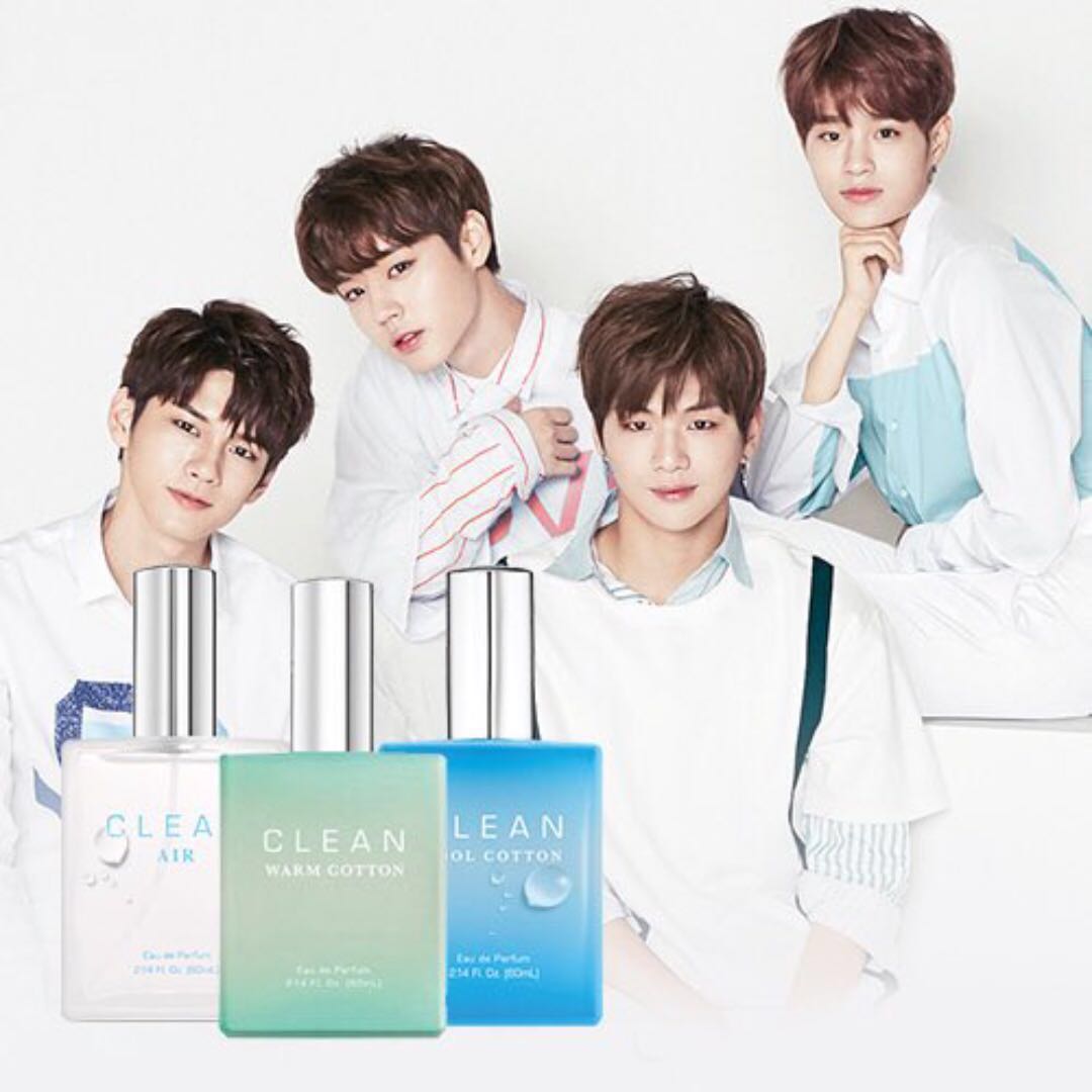 wanna one clean perfume and poster