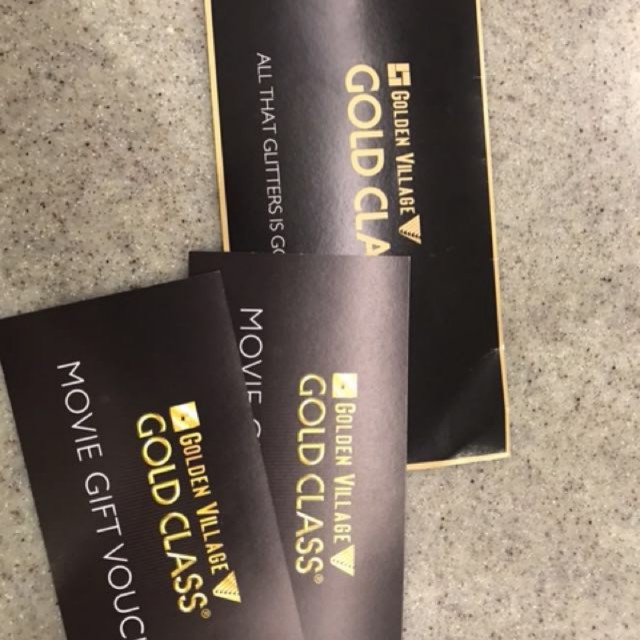 gv gold class tickets   $20 meal voucher