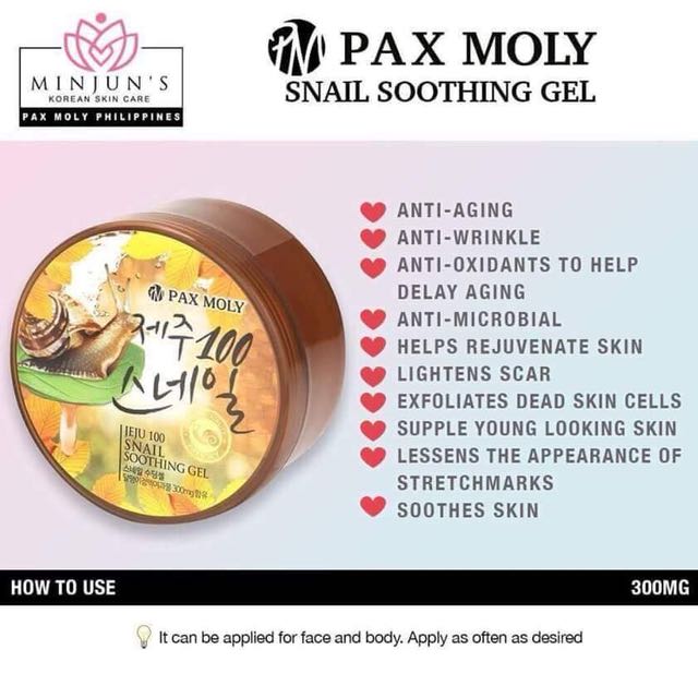 pax moly snail soothing gel